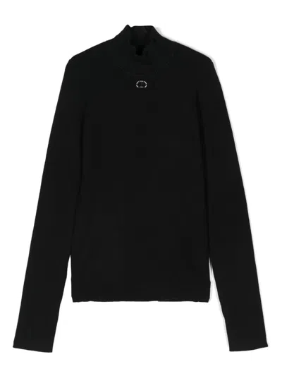 Twinset Kids Maglione Con Applicazione Logo In Black