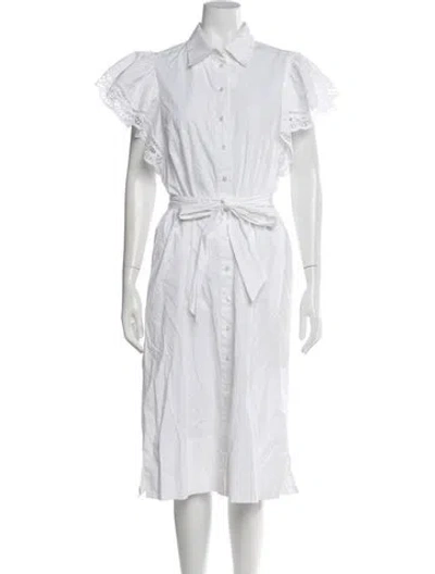 Pre-owned Twinset Knee-length Dress In White