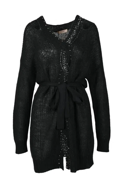 TWINSET KNIT DRESS - BLACK