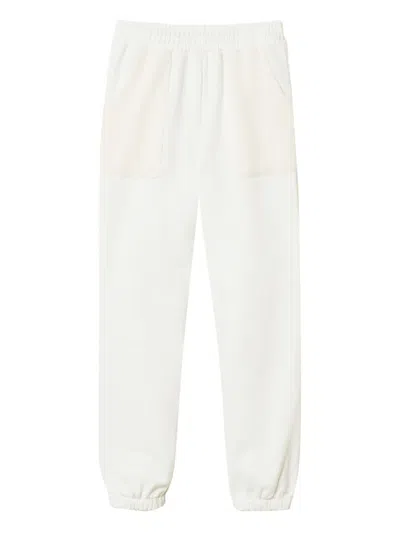 Twinset Knit Fleece Joggers In White