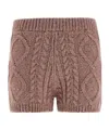 Twinset Shorts Mit Zopfmuster In Brown