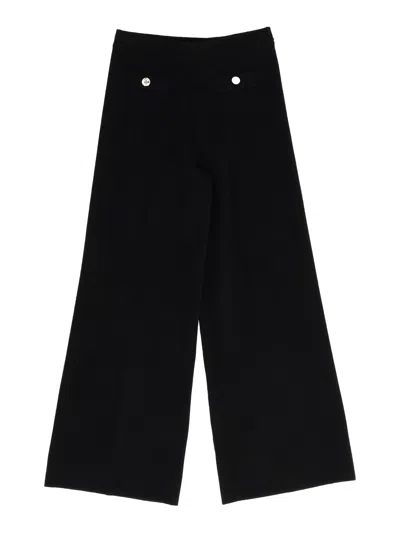 Twinset Kids' Knit Trousers In Black