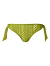 Twinset Tanga De Bain Effet Dentelle In Green