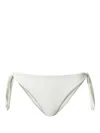 Shop Twinset Knitted Bikini Bottoms In White