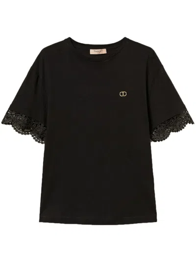 Twinset Knitted Blouse In Black