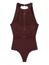 Twinset Knitted Body In Brown