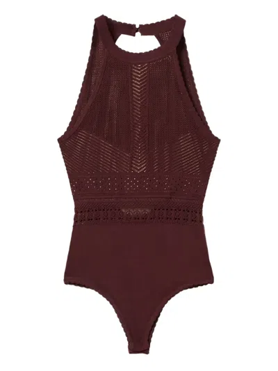 Twinset Knitted Body In Brown