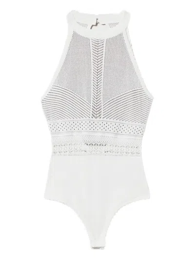 Twinset Knitted Bodysuit In White
