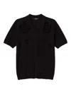 Twinset Twin-set Short Sleeve Shirt With Broderie-anglaise Detailing In Schwarz