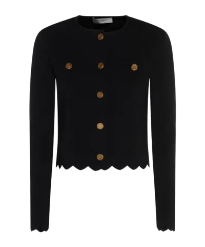 Twinset Knitted Casual Jacket In Black