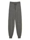 Twinset Knitted Drawstring-waist Pants In Gray