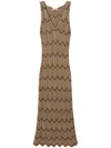 Twinset Knitted Dress In Brown