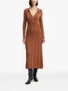 Twinset Knitted Dress In Brown