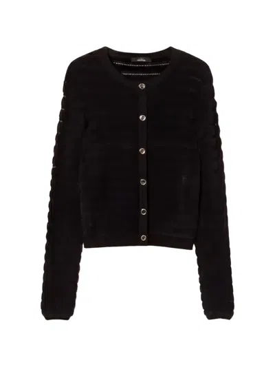 Twinset Knitted Jacket With Gold-tone Buttons In Black