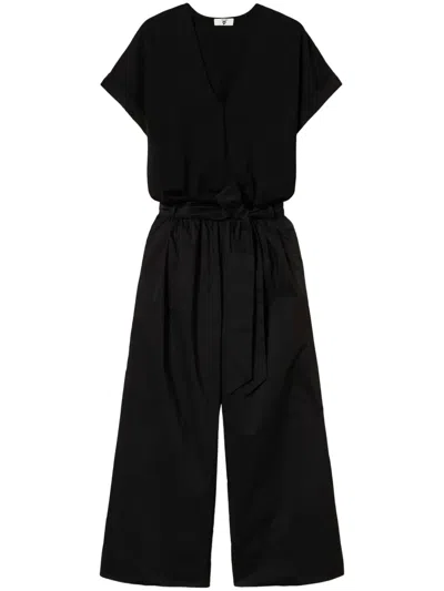 Twinset Knitted Jumpsuit In Black