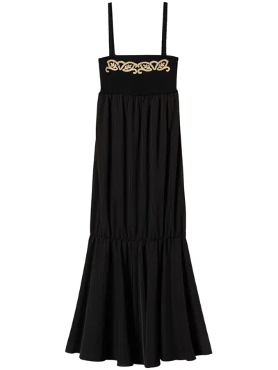 Twinset Knitted Midi Dress In Black