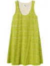 Twinset Knitted Mini Dress In Green