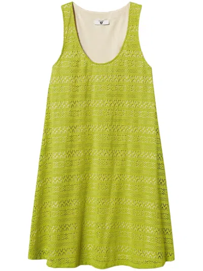 Twinset Knitted Mini Dress In Green