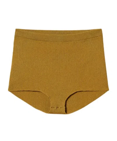 Twinset Knitted Mini Shorts In Brown