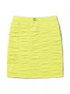 Twinset Knitted Miniskirt In Yellow