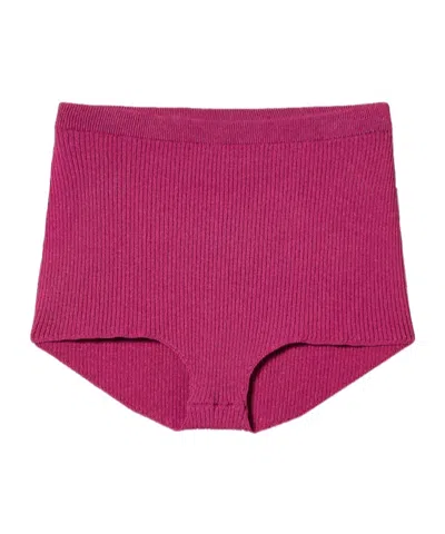 Twinset Knitted Shorts In Pink