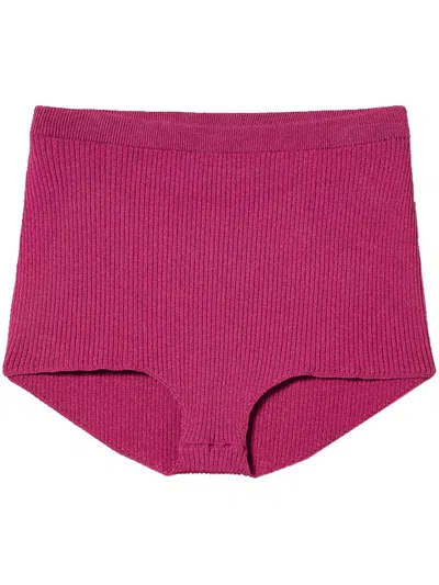 Twinset Knitted Shorts In Red