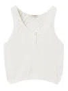Twinset Knitted Sleeveless Top In White