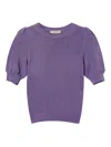 Twinset Knit With Gathered Sleeves In Purple