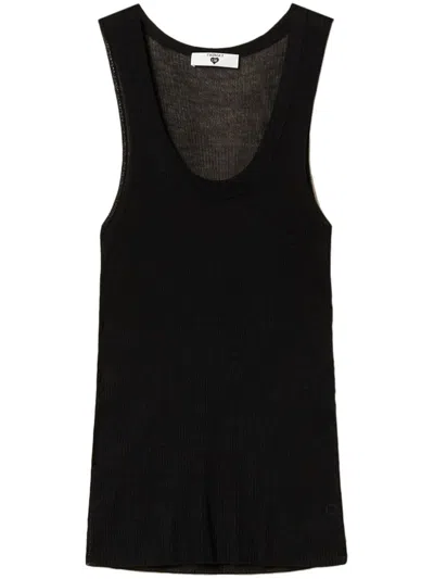 Twinset Knitted Tank Top In Black