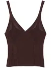 Twinset Brown Knit Top In Brown