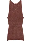 Twinset Knitted Top In Brown