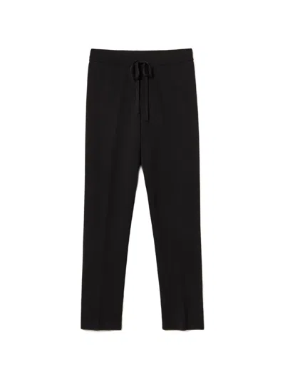 Twinset Knitted Track Pants In Black