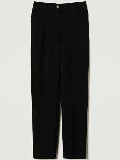 Twinset Knitted Trousers In Black