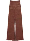 Twinset Brown Embroidered Trousers In Brown