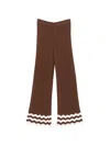 Twinset Knitted Trousers In Brown