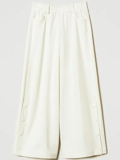 Twinset Knitted Trousers In White