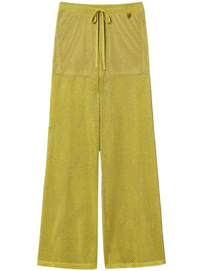 Twinset Knitted Trousers In Yellow