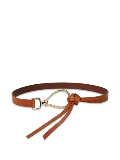 Twinset Knot-detail Belt In Brown