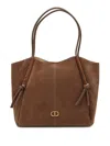 Twinset Knot-detail Logo Tote Bag In Brown