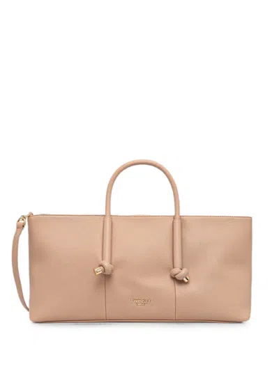 Twinset Knotted-handle Tote Bag In Neutral