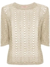 TWINSET LACE AND LUREX PULLOVER