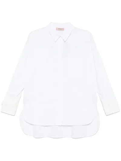 Twinset Lace-appliqué Shirt In White