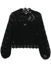 Twinset Lace Blouse In Black