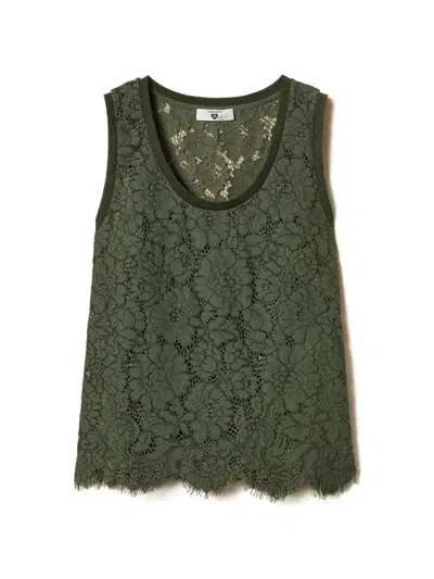 Twinset Lace Blouse In Green