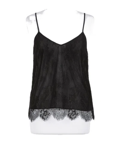 Twinset Lace Camisole In Black