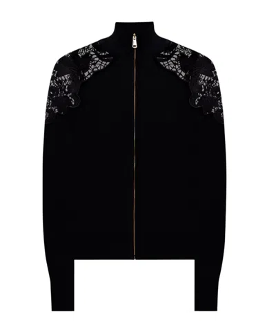 Twinset Lace Cardigan In Black