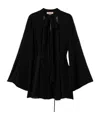 Twinset Twin-set Pussy-bow Collar Dress With Tied Waist In Black