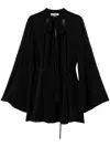 Twinset Twin-set Pussy-bow Collar Dress With Tied Waist In Black