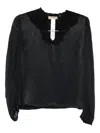Twinset Lace-detail Blouse In Black