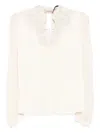Twinset Lace-detail Blouse In Neutral